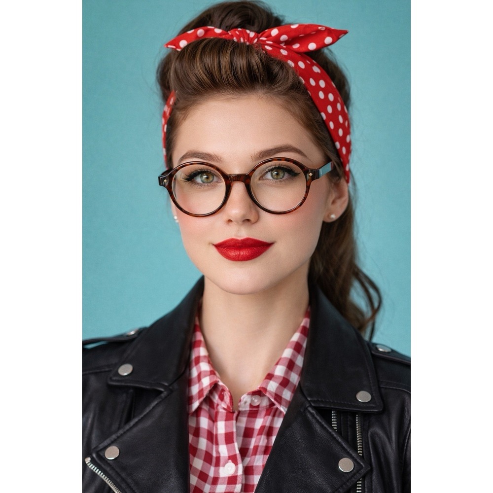 Vintage‎ Victory Eyeglasses USA Tortoise Round 5 1/4" Wide Frame Rockabilly Geek